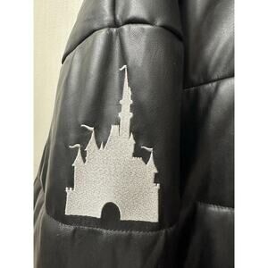 3X Disney Parks Walt Disney World Black Hooded Puffer Coat Excellent Condition